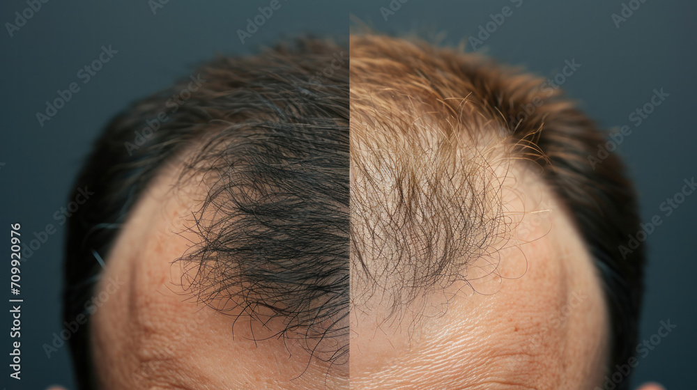 man with growing hair, hair treatment, hair loss man with growing hair, hair treatment, hair loss