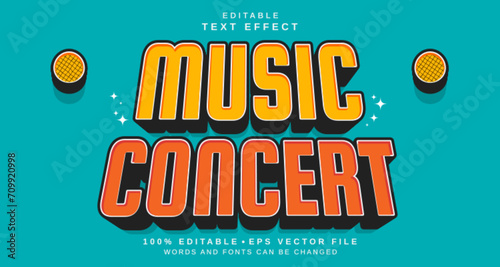 Editable text style effect - Music Concert text style theme.