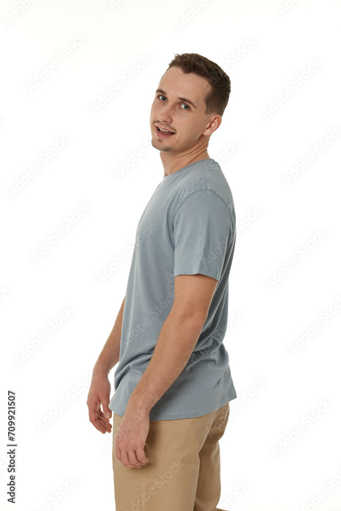 handsome young smiling man on white background handsome young smiling man on white background