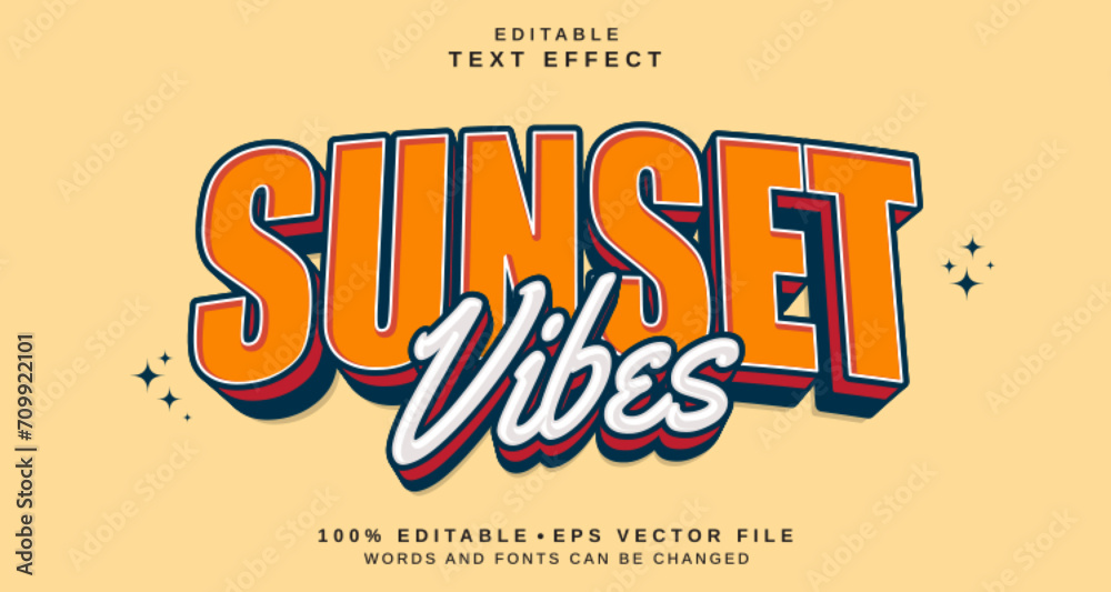 © Artzi - Editable text style effect - Sunset Vibes text style theme.