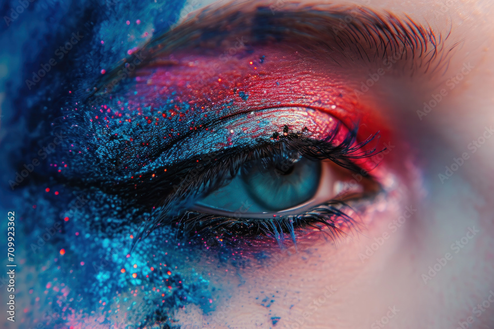 © reddish - eye of the girl with bright make up