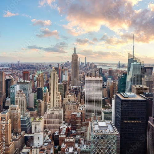 USA  New York City  skyscrapers