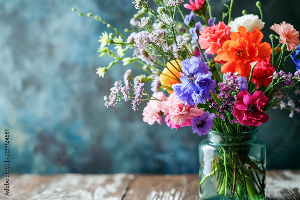 Bouquet of flowers in a vase