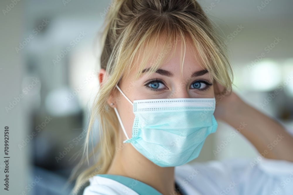 , Dentist with surgical mask