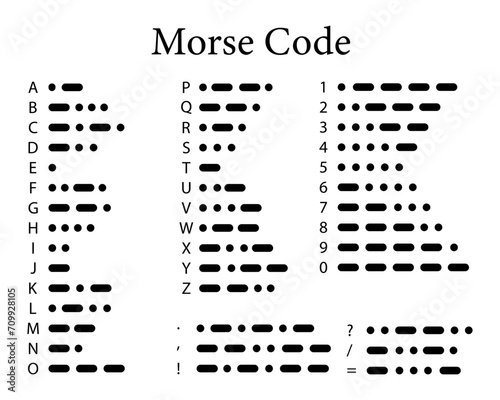 International morse code. Vector illustration photo