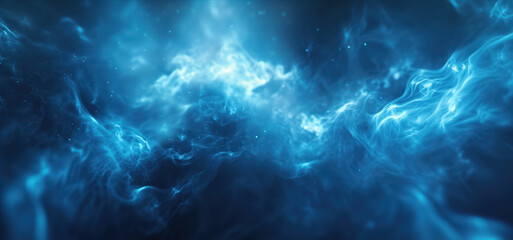 Abstract background of blue smoke and fire. Shallow depth of field.