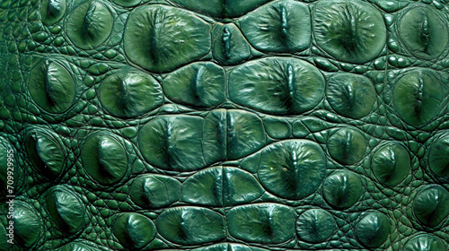 Green crocodile texture background 