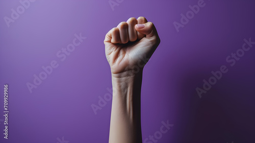 A clenched fist as a symbol of victory in the fight against cancer