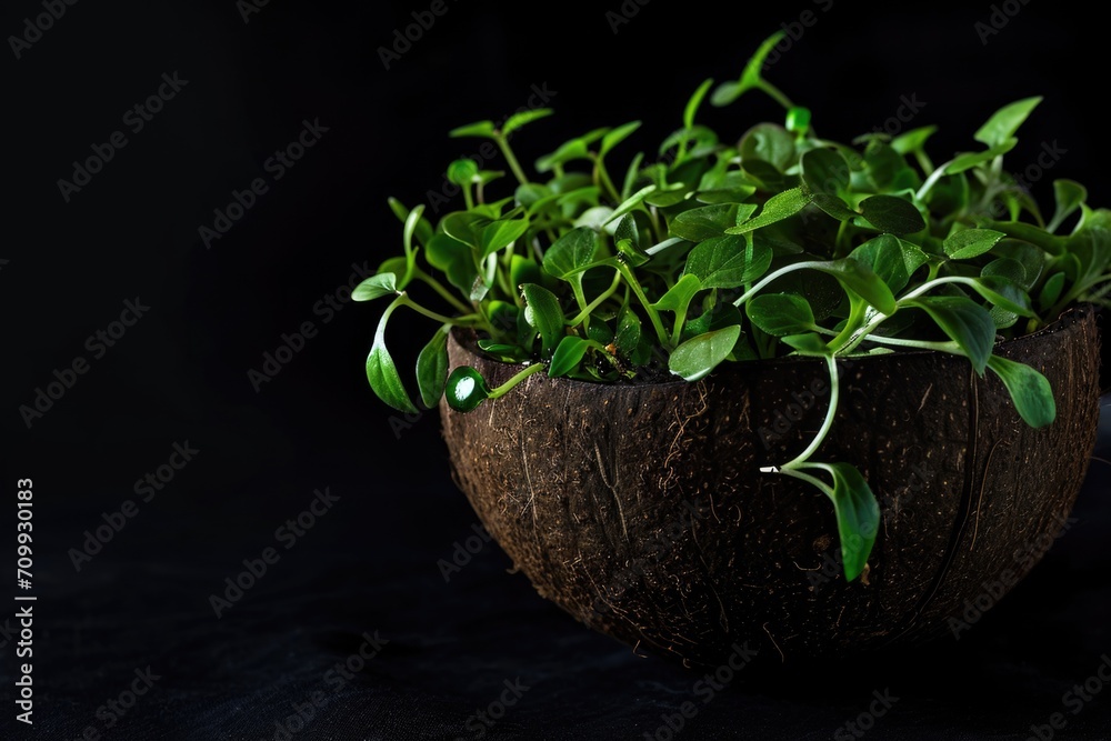 A close up of a plant in a pot. A close up of a plant in a pot.