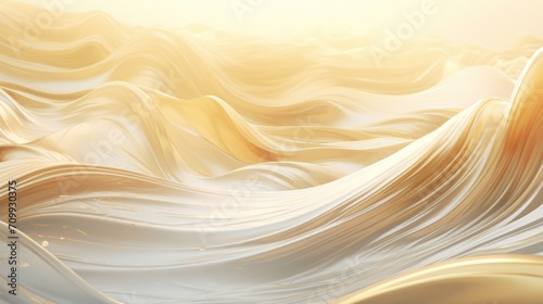 Golden and white fluid art texture. Fluid background