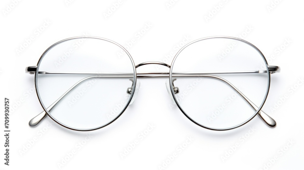 Prescription Glass Eyewear Frame Metal Frame Round Shape Swuare Frame Silver Pilot Frame Product Photography.


 - obrazy, fototapety, plakaty 