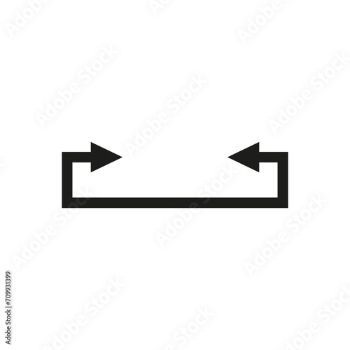 Free Download Double ended arrow with bent ends. Vector illustration.  - GFXLoad