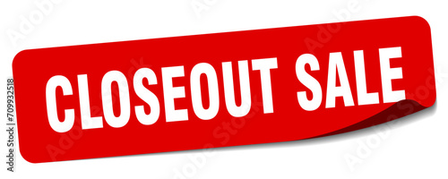 closeout sale sticker. closeout sale label