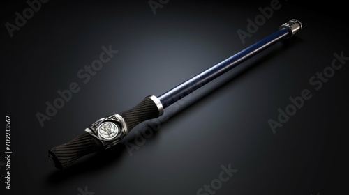 tonfa baton stick bludgeon cudgel nightstick police 3D illustration.