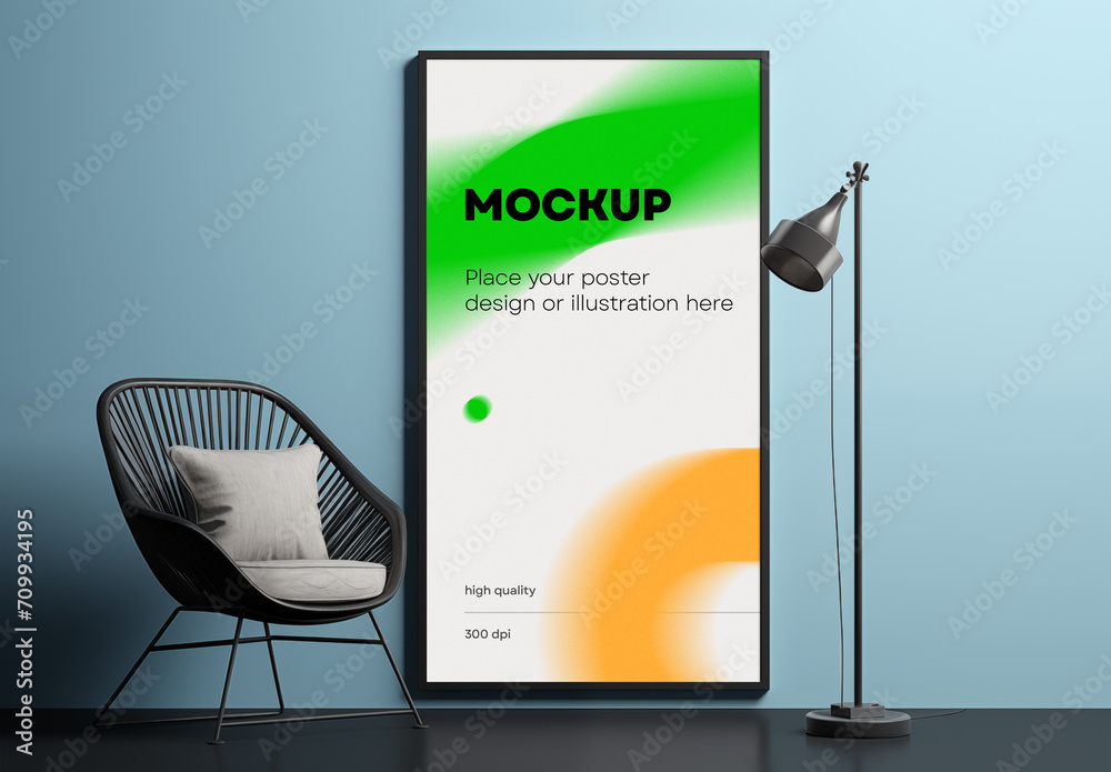 Poster Mockup Generated with AI Stock Template | Adobe Stock