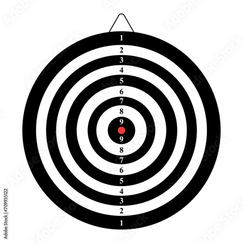 Target for shooting on a white background. Vector illustration.