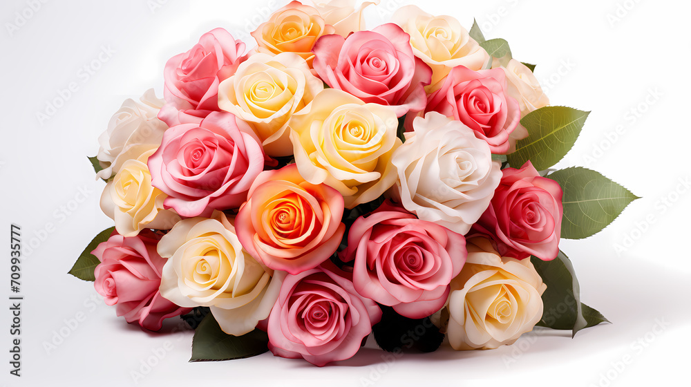 Generative AI, bouquet of red roses Generative AI, bouquet of red roses