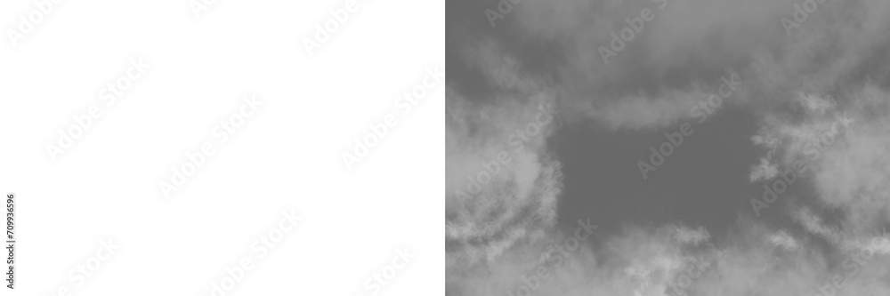Fototapeta premium White color fog png. Fog isolated on transparent background. Fog cloud smoke effect. Realistic fog cloud smoke mist texture. 