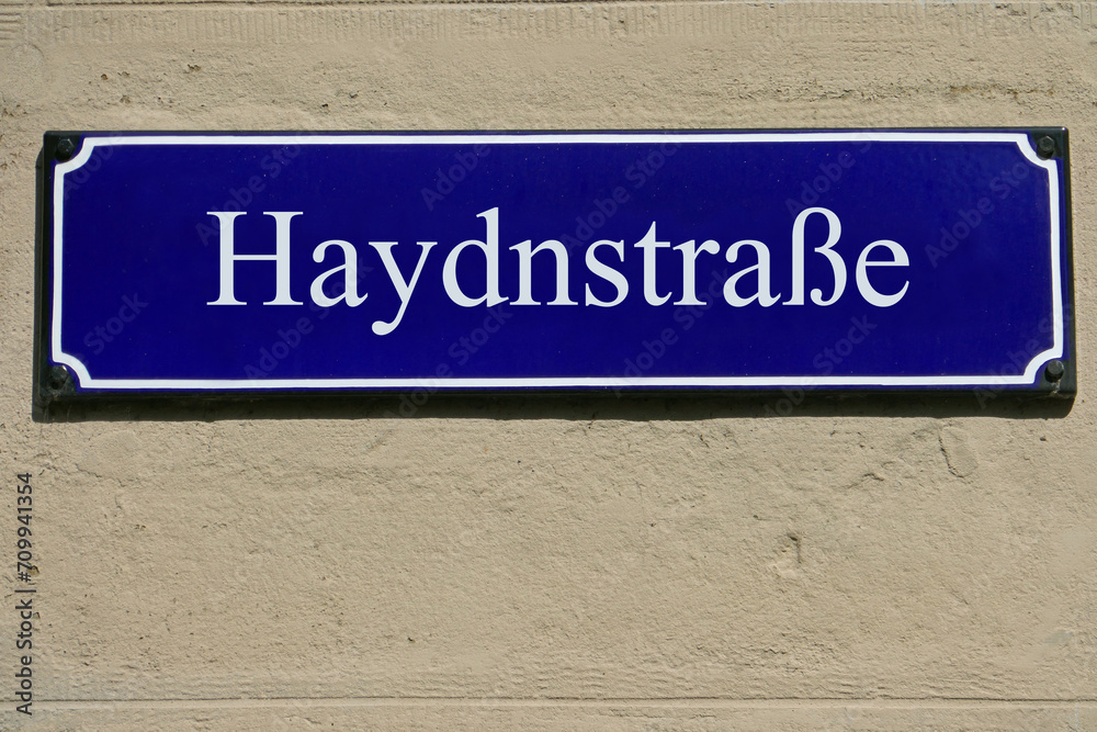 Emailleschild Haydnstraße