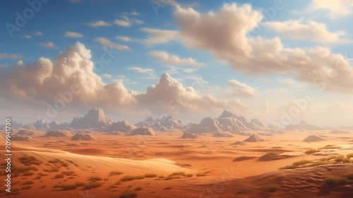 a vast desert expanse, creating a picturesque scene in high definition.