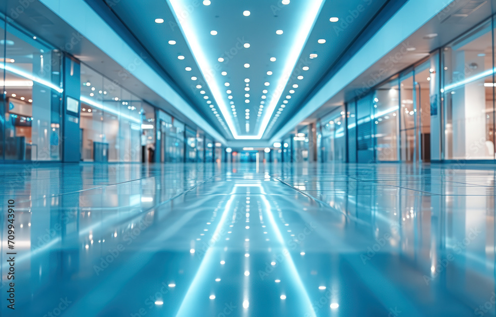 Beautiful light blue blurred background image of a office Beautiful light blue blurred background image of a office