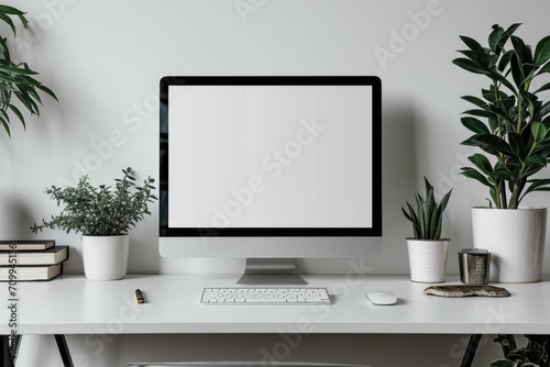 Sleek Simplicity Minimalist Branding Mockup with a Blank Screen