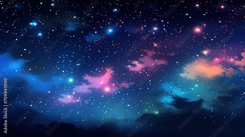 background with stars. Generative Ai background with stars. Generative Ai