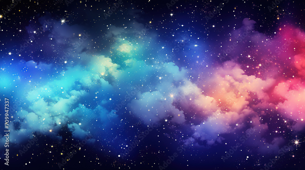 Naklejka premium background with stars. Generative Ai