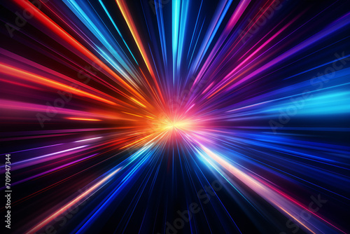 Mesmerizing random color lights creating a radiant tunnel effect.
