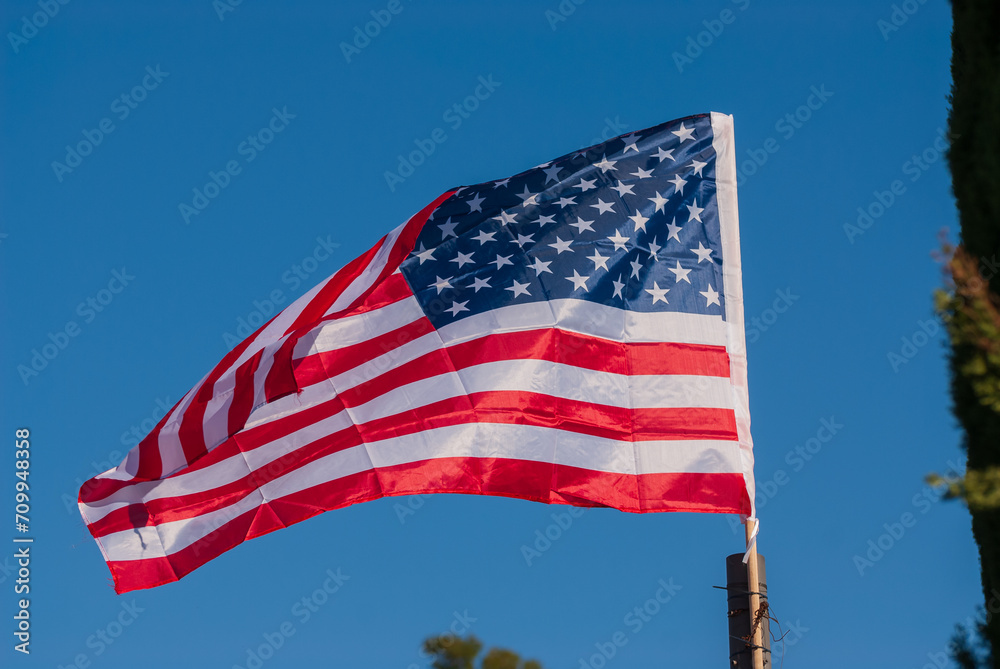 American flag for Memorial Day, 4th of July, Independence Day, Celebration Concept