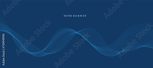 abstract blue wave background © VectorStockStuff
