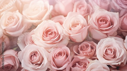 pastel soft roses background illustration romantic elegant  gentle pretty  beautiful petals pastel soft roses background