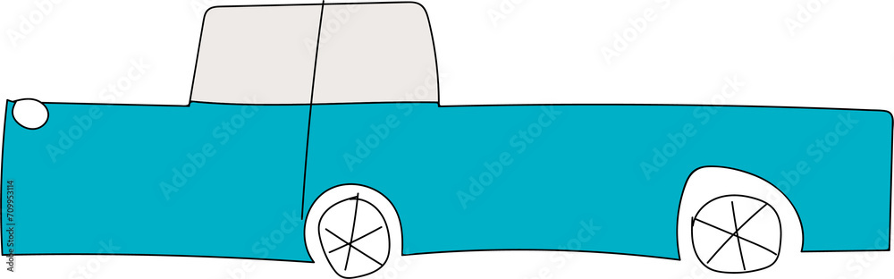Hand drawn car illustration on transparent background.
Hand drawn car illustration on transparent background.