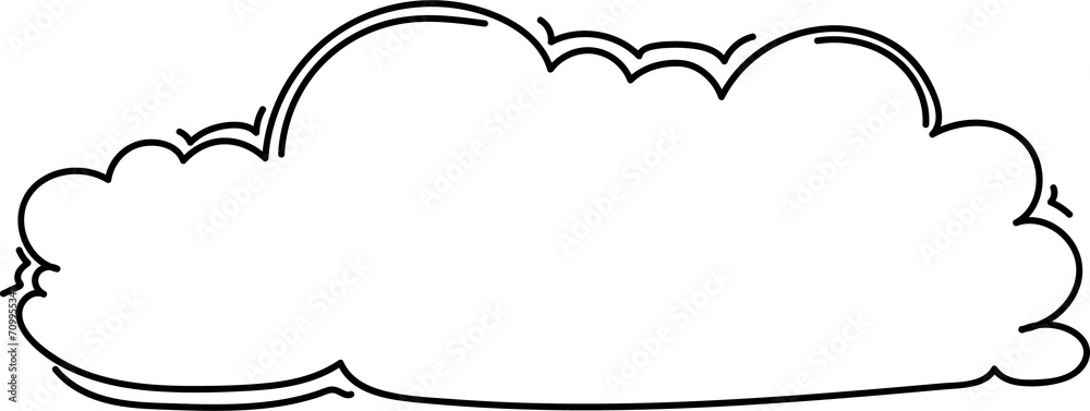 Hand drawn cloud illustration on transparent background.
Hand drawn cloud illustration on transparent background.