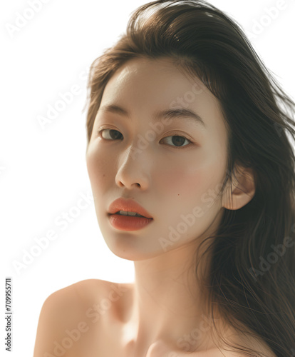 Beautiful woman  cute  model  transparent background