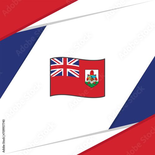 Bermuda Flag Abstract Background Design Template. Bermuda Independence Day Banner Social Media Post. Bermuda