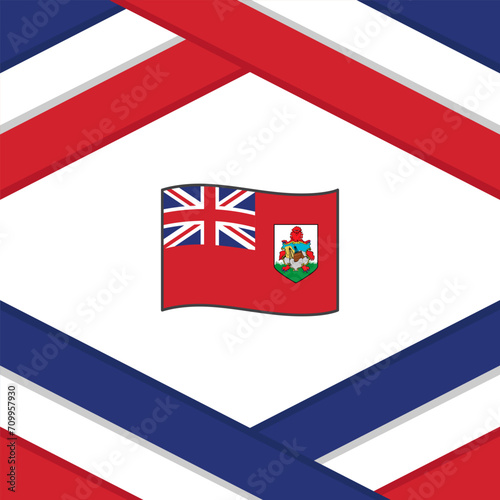 Bermuda Flag Abstract Background Design Template. Bermuda Independence Day Banner Social Media Post. Bermuda Template