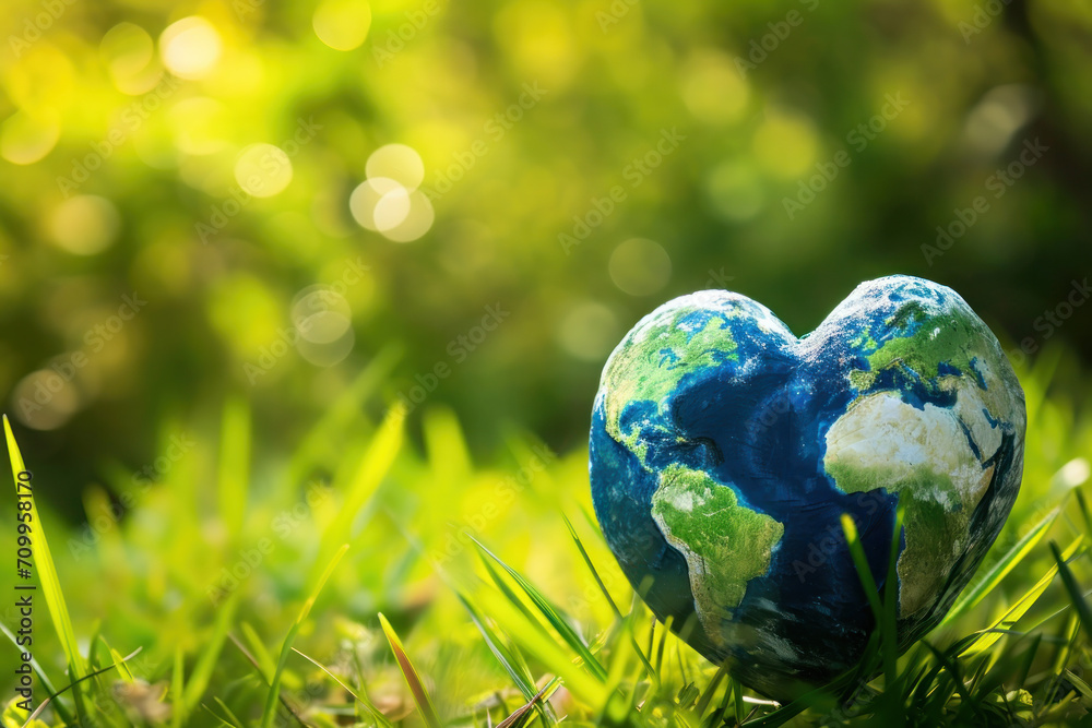 earth in the shape of heart, earth day concept earth in the shape of heart, earth day concept