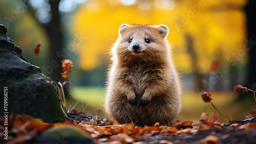 Fototapeta Naklejka Na Ścianę i Meble -  Raccoon behavior: explore reasons, adaptations, and significance.