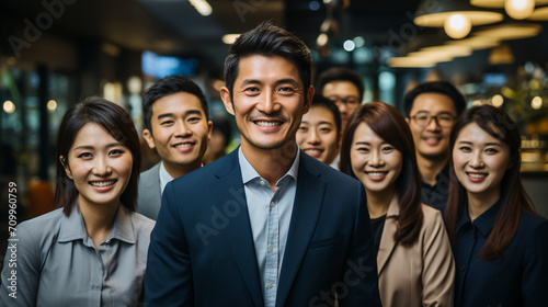 Successful Asian Entrepreneurs. Asian Business Team