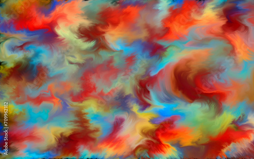 Abstract clouds. Modern futuristic pattern. Multicolor dynamic background. Colored fluid explosion. abstract clouds design for poster. 3d rendering
