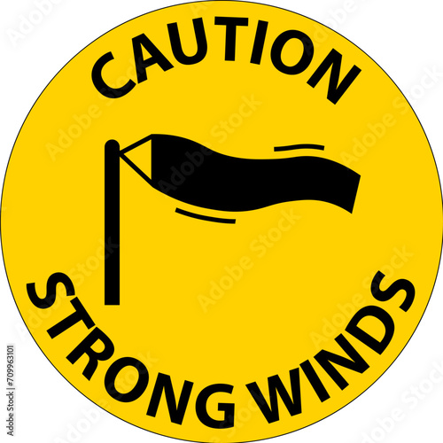 Water Safety Sign Caution - Strong Winds