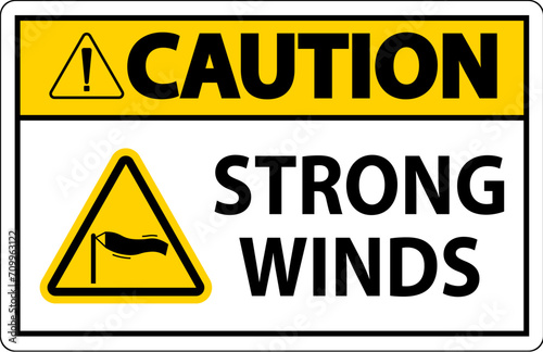 Water Safety Sign Caution - Strong Winds