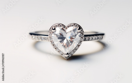 close up of luxurious engagement ring 
