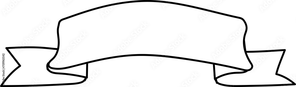 Ribbon banner with floral illustration on transparent background. Ribbon banner with floral illustration on transparent background.