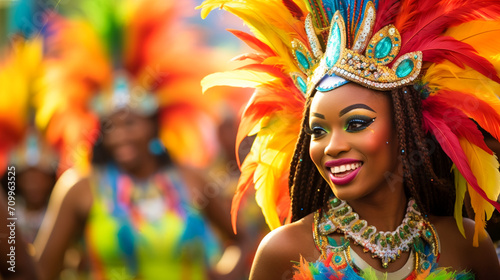Colorful Carnival. Vibrant Parades And Costumes.