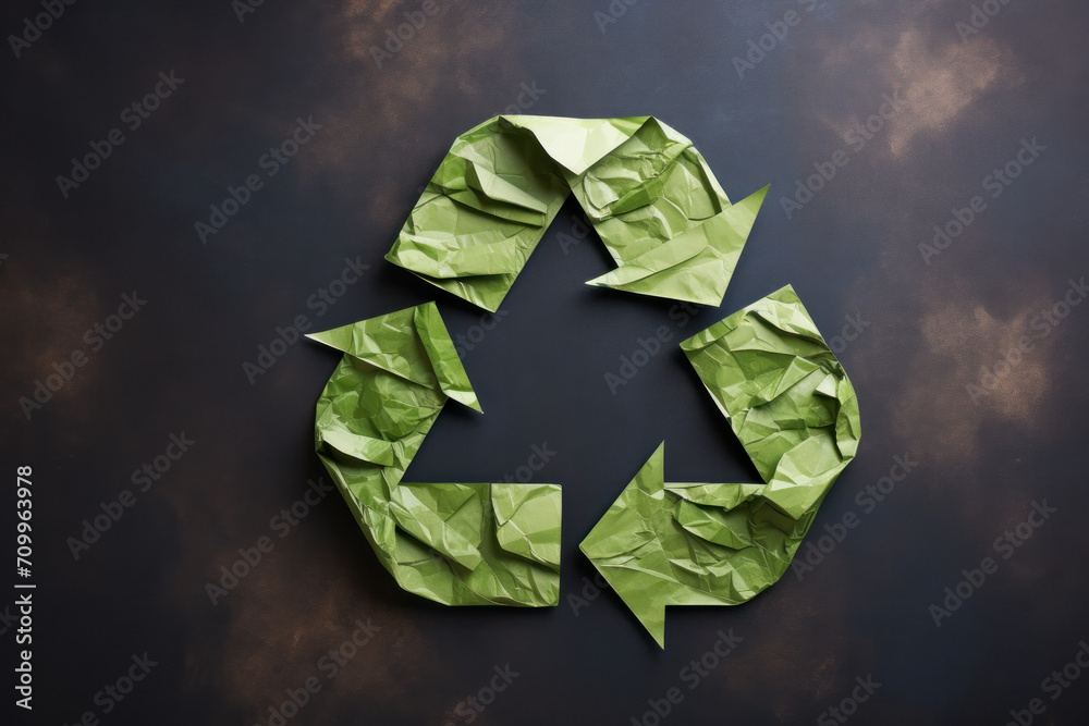 recycle symbol on a blackboard recycle symbol on a blackboard