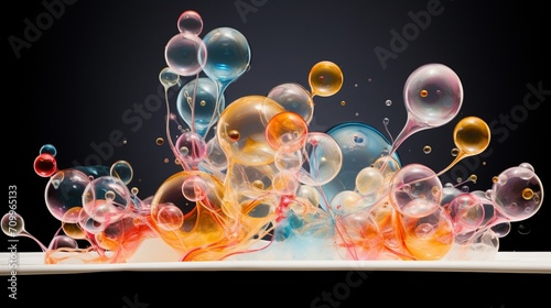 the transient beauty of soap bubbles against a spotless white background, presenting a moment of visual delight with each bubble's unique charm.