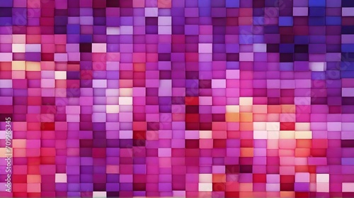 Abstract Mosaic Background in Purple and Blue. Colorful geometric squares mosaic