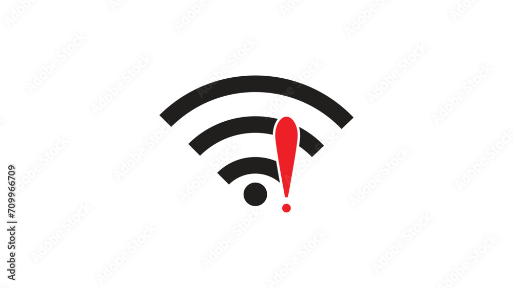 Internet error icon vector, no wifi signal, no internet signal vector icon isolated on white background in three different color concepts Internet error icon vector, no wifi signal, no internet signal vector icon isolated on white background in three different color concepts